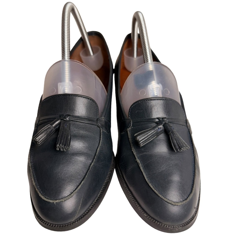 Vintage Etienne Aigner Ally Navy Leather Tassel Loafers 8.5 - Picture 2 of 14
